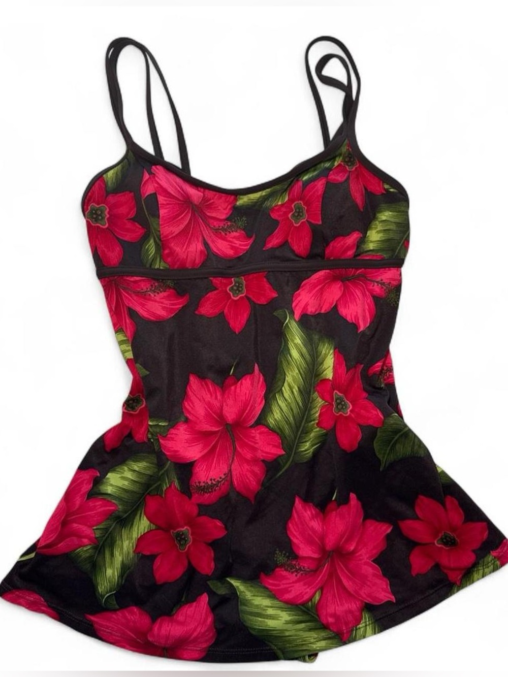 Women’s One Piece Swim Dress Hibiscus